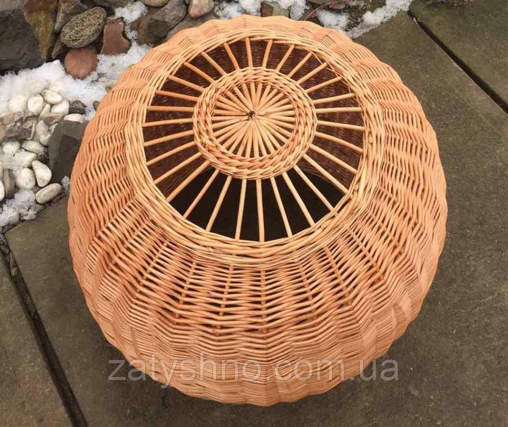 Люстри із лози | люстра плетена з лози | світильник із лози Київ - фото 1