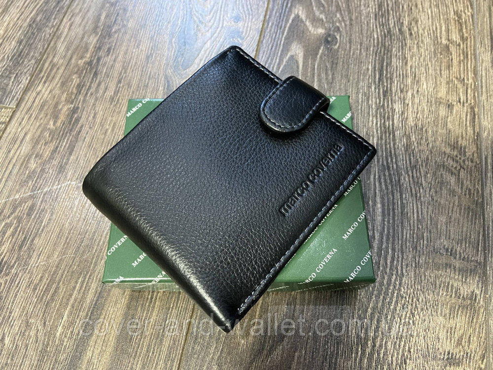 Классический кожаный мужской кошелек на кнопке Marco Coverna 22-208 Киев - изображение 2