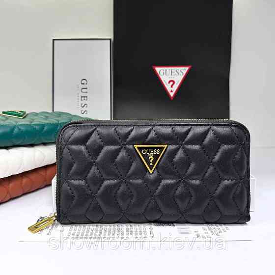 Жіночий гаманець на змійці Guess (7870) чорний Київ