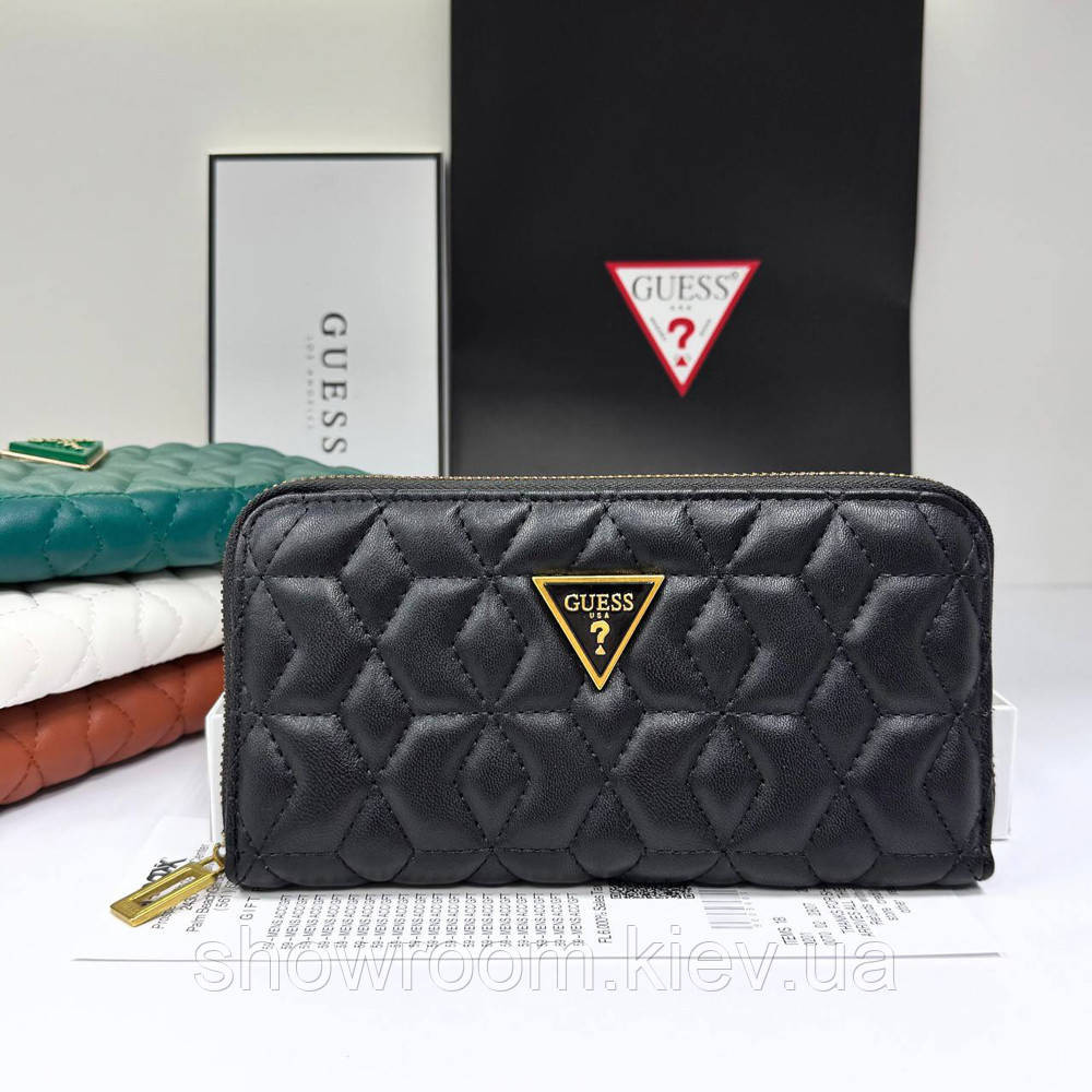 Жіночий гаманець на змійці Guess (7870) чорний Київ - фото 5