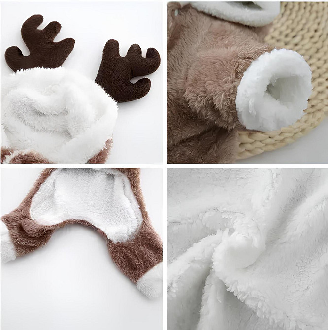 Костюм для тварин RESTEQ костюм для собак Олень розмір L теплий святковий костюм для домашніх тварин Київ - фото 3