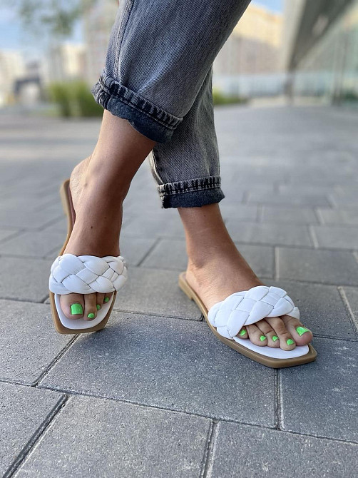 KATI SHOES Шльопанці жіночі KATI SHOES 020 білі (літо, шкіра натуральна) (5137) Коломыя - изображение 8