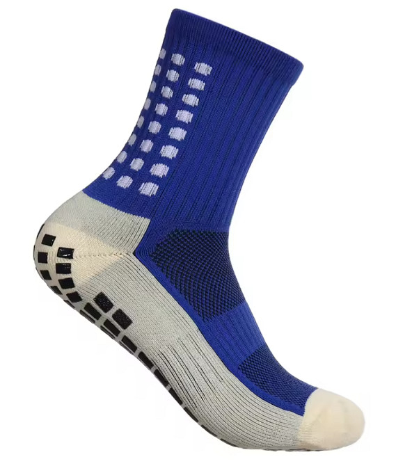 Антиковзкі футбольні шкарпетки з силіконовими вставками — для футболу, волейболу, бігу, баскетболу та тренувань (сині) Николаев - изображение 1