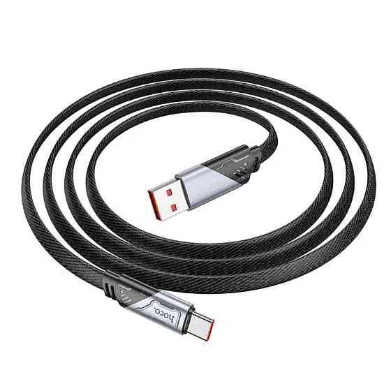 Кабель USB - Type-C HOCO U119 5A 1.2m nylon aluminum connectors Black 6942007605007 Одесса