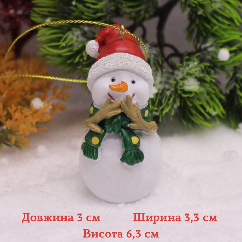 Новогодние елочные игрушки из полистоуна. Ёлочные украшения. Винтажные елочные игрушки из полистоуна Сніговик 1 Одесса - изображение 1