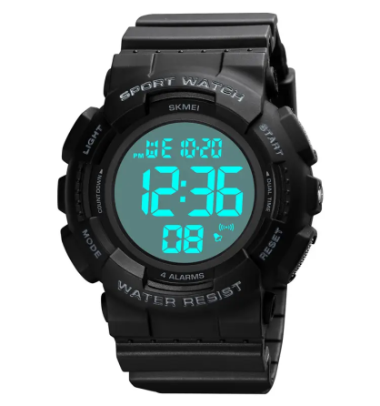 Чоловічий наручний спортивний годинник Skmei 2081 Чорний з білим Вінниця