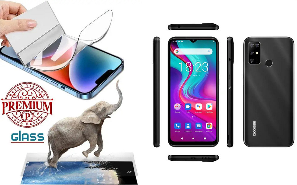 Полиуретановая пленка Doogee X96, X96 Pro, Premium, толщина 0,2 мм Киев - изображение 1
