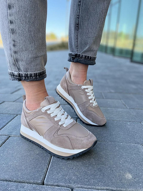 ARLEN Кросівки жіночі ARLEN КК-ЛВ капучіно (весна-осінь, шкіра+замша натуральна) (5004) Коломия - фото 5