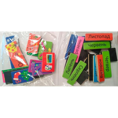 Игровой набор Viga Toys Магнитный календарь с часами, на украинском языке (50377U) Винница - изображение 4