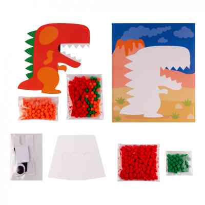 Набор для творчества 1 вересня Динозаврик Аппликация с помпонами (954592) Винница