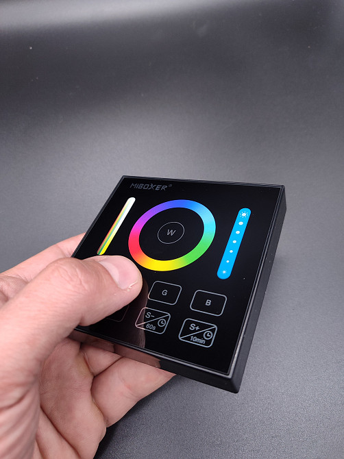 Miboxer Панель 1 зонна чорна Touch Dual White/RGB/RGBW/CCT,, бездротова RF 2.4G Mi Light Коломыя - изображение 2