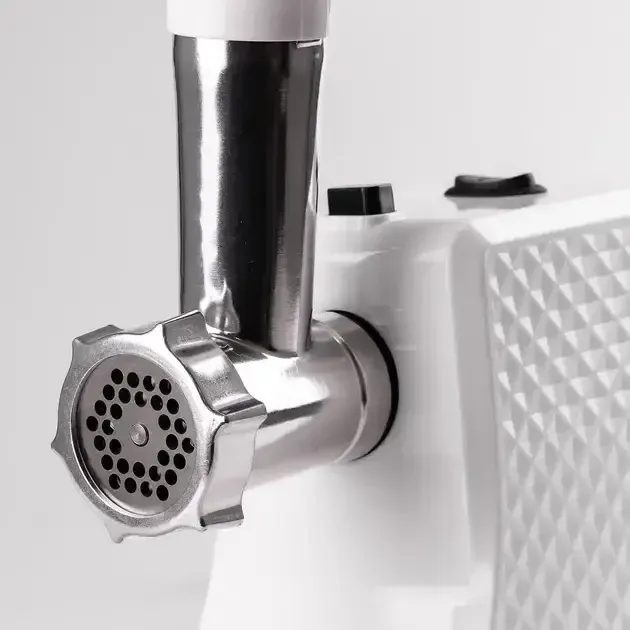 Мясорубка Domotec R3391 2000 Вт с реверсом, насадкой для колбас, 3 решетки, ножи из нержавеющей стали, черная Одесса - изображение 3