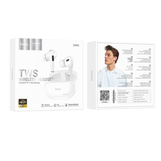 Бездротові навушники HOCO EW60 Norman, білий колір Київ
