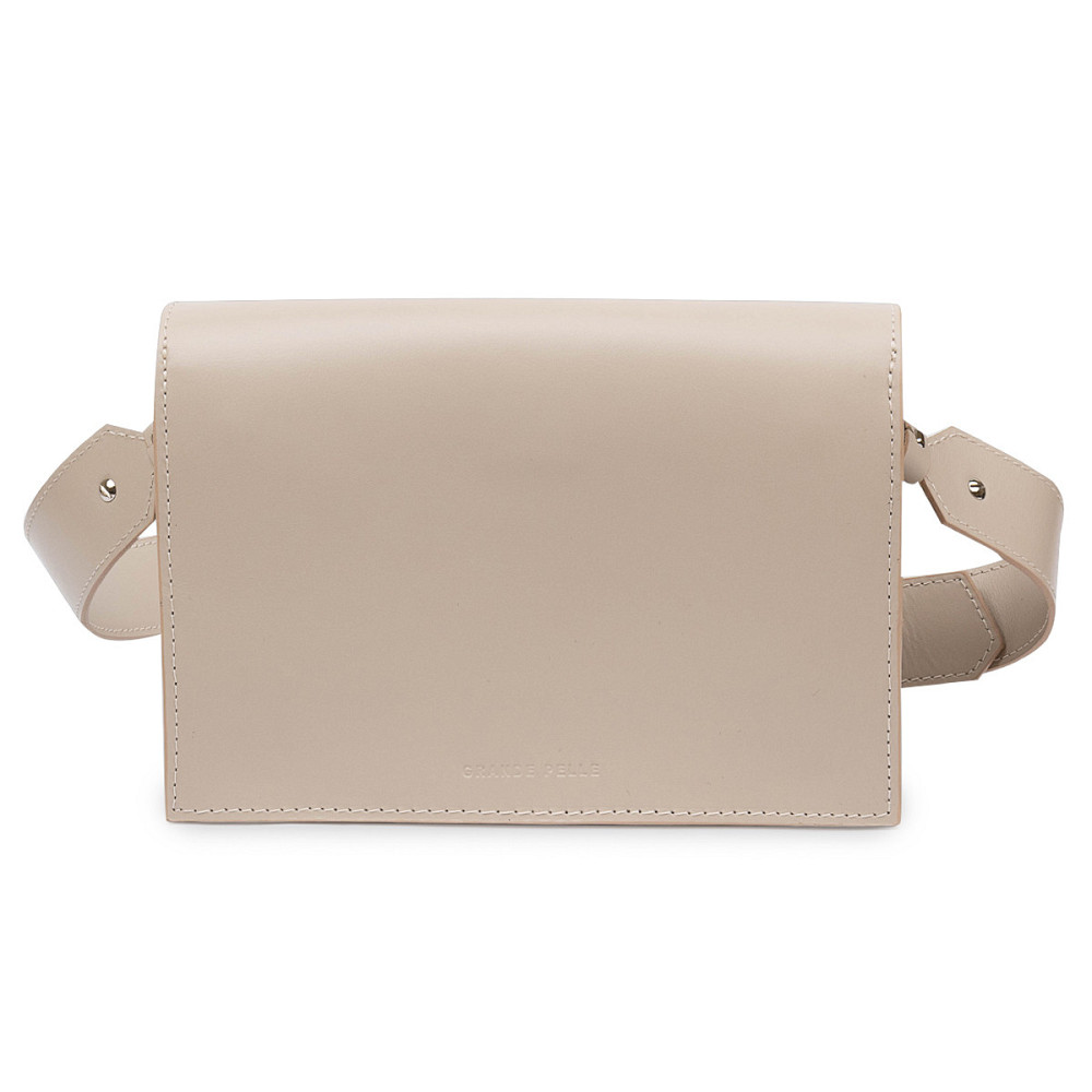 Кожаная женская сумка GRANDE PELLE 11568 Бежевый Киев - изображение 9