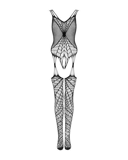 (SALE) Ажурный бодистокинг под паутину Obsessive Bodystocking G325 black S/M/L, черный, комбинезон, имитаци Sex Aura Киев - изображение 5