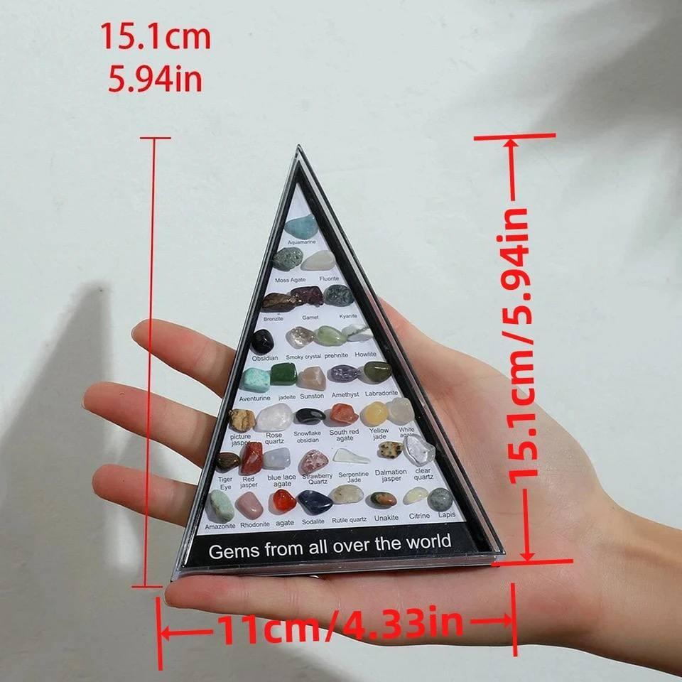 Коллекционный набор натурального полудрагоценного камня в коробке – 36 штук. Уцена, Трещина на крышке Киев - изображение 3