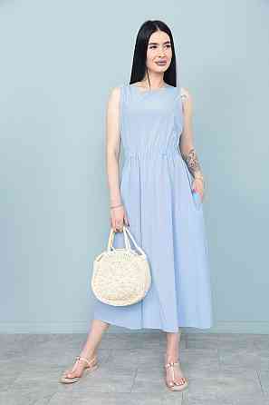Літня сукня з софту "Wendy" оптом | Батал | Розпродаж моделі Блакитний, 50-52 Київ