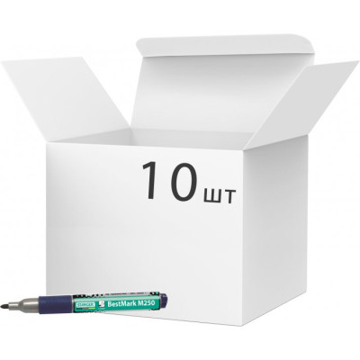 Маркер Stanger водостійкий, 1-3 мм, з грипом синій 10 шт (MARKER-PERSTM250BL10) Вінниця - фото 1