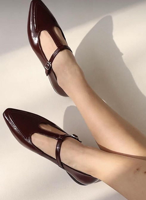 Балетки жіночі VIFEST 146 бордові (весна-осінь, шкіра лакована) (5458) 40 Коломия - фото 1