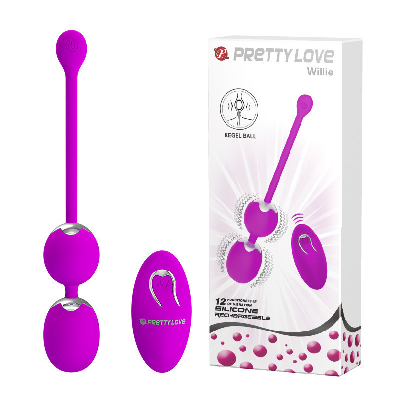 Вагінальні віброкульки - Pretty Love Willie Vibrating Kegel Balls Purple Sex Aura Київ - фото 1