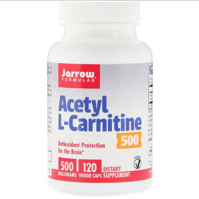 Аминокислота Jarrow Formulas Ацетил L-Карнитин, Acetyl L-Carnitine, 500 мг, 120 капсул (JRW-15062) Винница - изображение 1