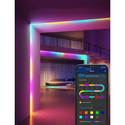 Светодиодная лента Govee H612C S With Protective Coating, 10.0m, RGBICW, WI-FI/Bluetooth, white (H612CCD1) Винница - изображение 2