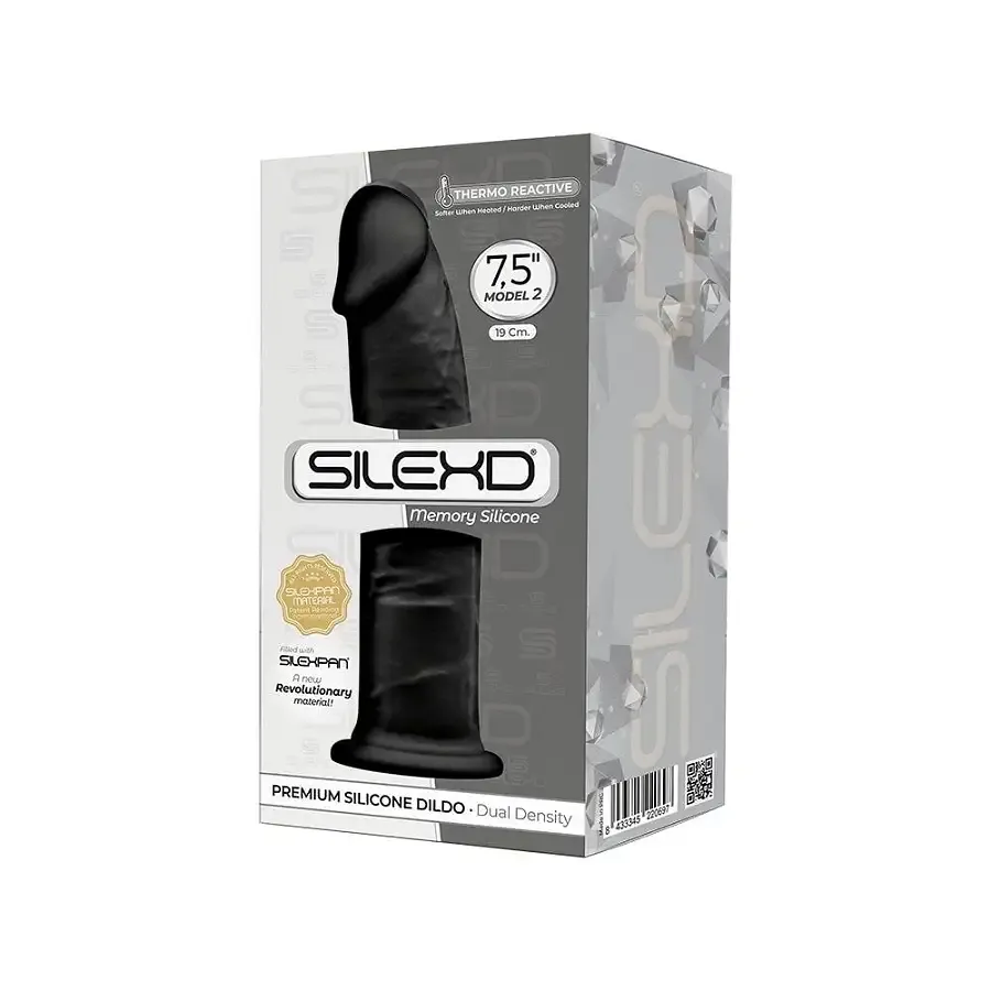 Фалоімітатор SilexD Henry Black (MODEL 2 size 7.5in), двошаровий, силікон + Silexpan, діаметр 4,8 см Львов - изображение 3