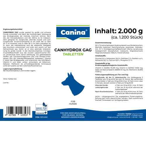 Вітамінний комплекс Canina Canhydrox GAG для собак при проблемах з суглобами та м’язами 2 кг 1200 табл. Київ