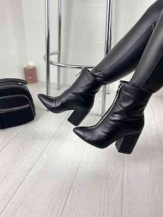 Черевики жіночі TWO STEPS чорні натуральна шкіра каблук 9.5 см .(2727) Коломия