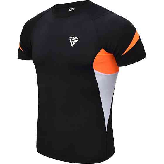 Рашгард із коротким рукавом RDX Lycra Orange S Кам'янське