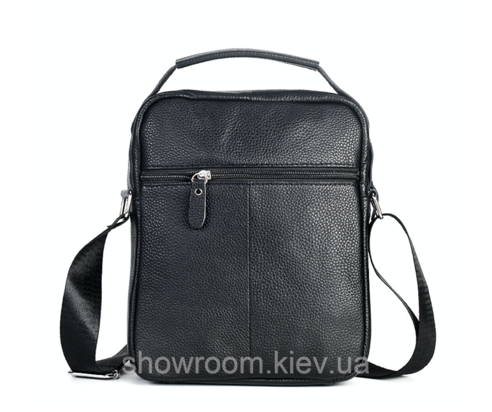 Мужская сумка через плечо Leather Collection (5033) кожаная черная Киев - изображение 5