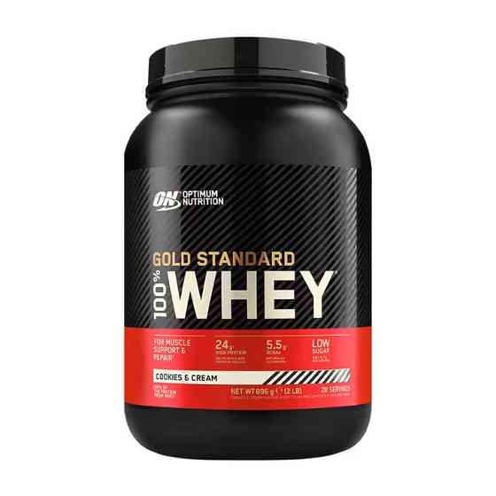 Протеїн Optimum Nutrition Gold Standard 100% Whey 908 g (Cookies Cream) EU Луцьк