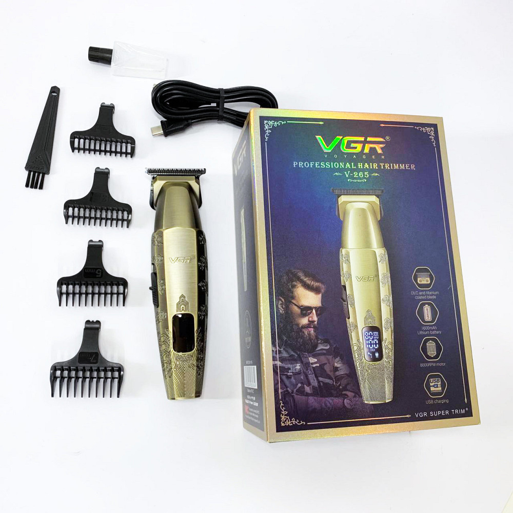Електрична машинка для стрижки VGR V-265, Стильна машинка для стрижки Бритва тример KZ-72 Київ - фото 1