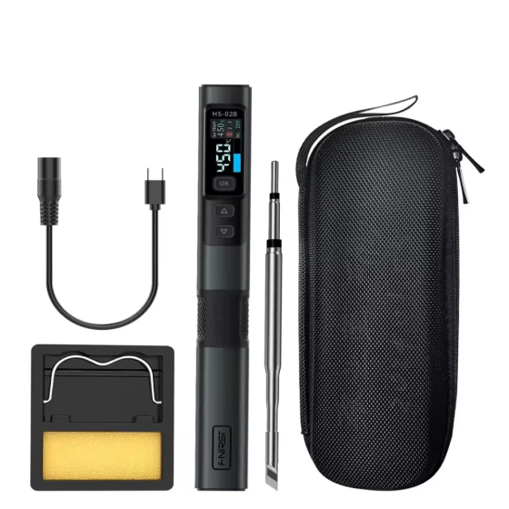 Паяльник Fnirsi HS-02B-BK USB DC100W/PD100W + 1 жало BK Вінниця