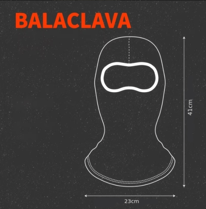 Маска-шапка-балаклава чорна з кольоровим принтом №16 на всю голову Унісекс Київ - фото 2