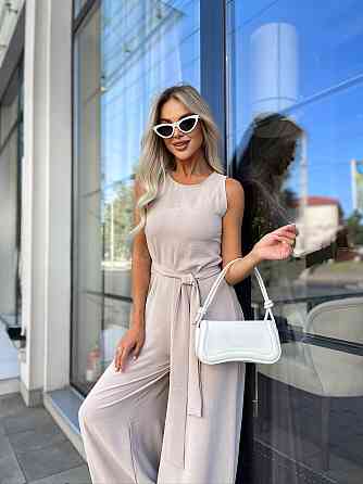 Жіночий комбінезон з широкими брюками "Vita" оптом | Батал Бежевий, 50-52 Київ