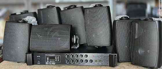 Фоновая акустика для ресторана кафе магазина 1 + 8шт колонок новые! Харьков