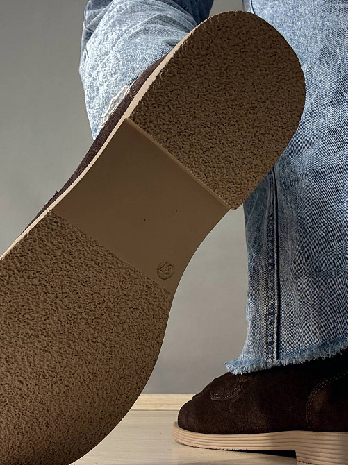 Туфлі жіночі Hengji 588-4 замшеві лофери коричневі, 38, 24 см Київ - фото 8