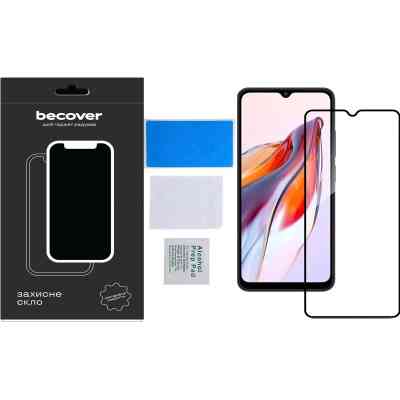 Стекло защитное BeCover Tecno Spark 10C (KI5k) Black (709747) Винница