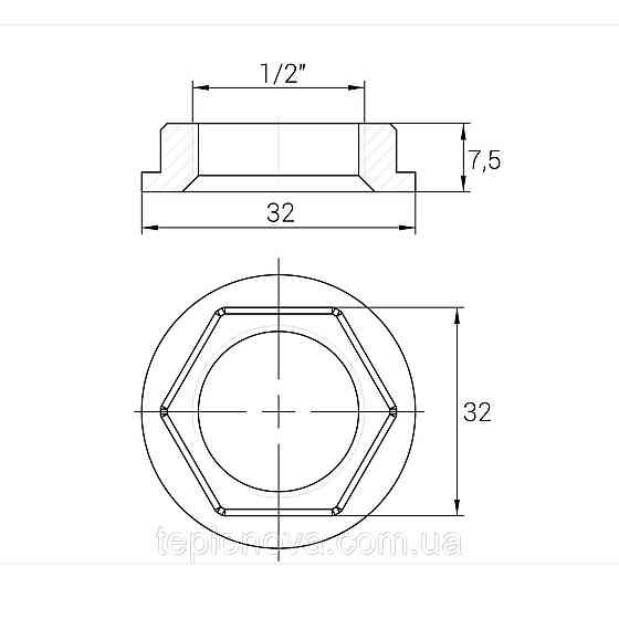 Контргайка-шайба 1/2″В никелированная NW331S OPTIMUM Черновцы