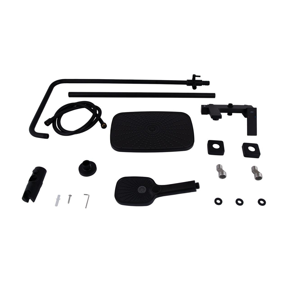 Душова система універсальна Qtap Gemini на три споживачі (з виливом) QTGEM111BLM45686 Black Matt Київ - фото 8