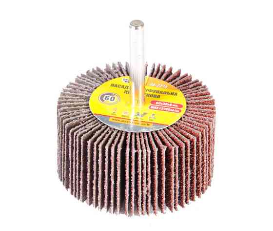 MASTERTOOL Насадка шліфувальна пелюсткова MASTERTOOL зерно 60 60х30 мм зі стрижнем 6 мм 08-2276 Київ