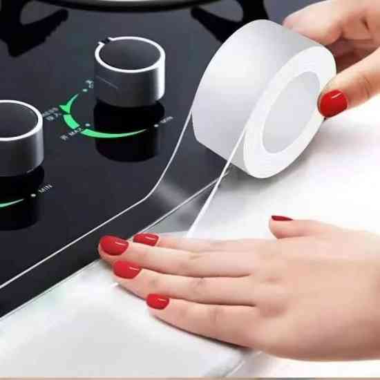 Водостойкая nano лента от грязи и плесени прозрачная для кухни и ванной комнаты 3000х50мм Винница