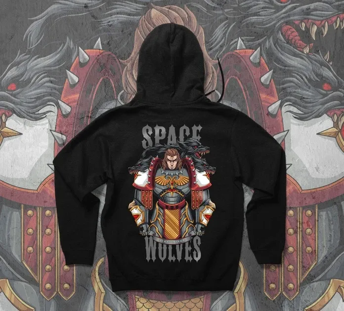 Худи для подростка мальчика с принтом WarHammer 40K 140pace Wolve140 Размер 140 Anime11161 Днепр - изображение 1