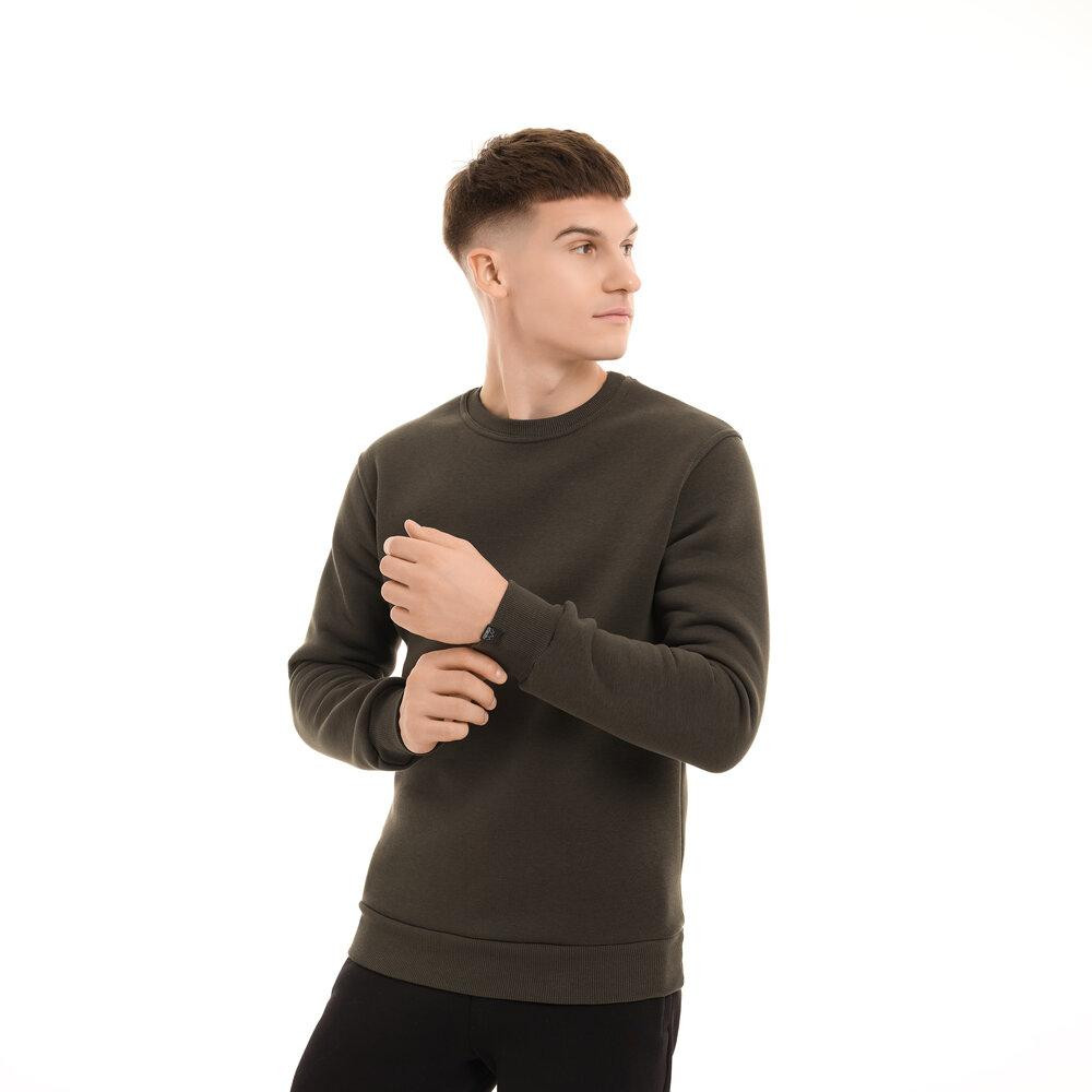 Світшот чоловічий однотонний хакі Pobedov 007 ЗИМА Київ - фото 5