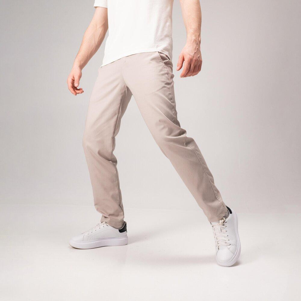 Чоловічі бежеві штани демісезонні котонові прямого крою Pobedov Step Київ - фото 9