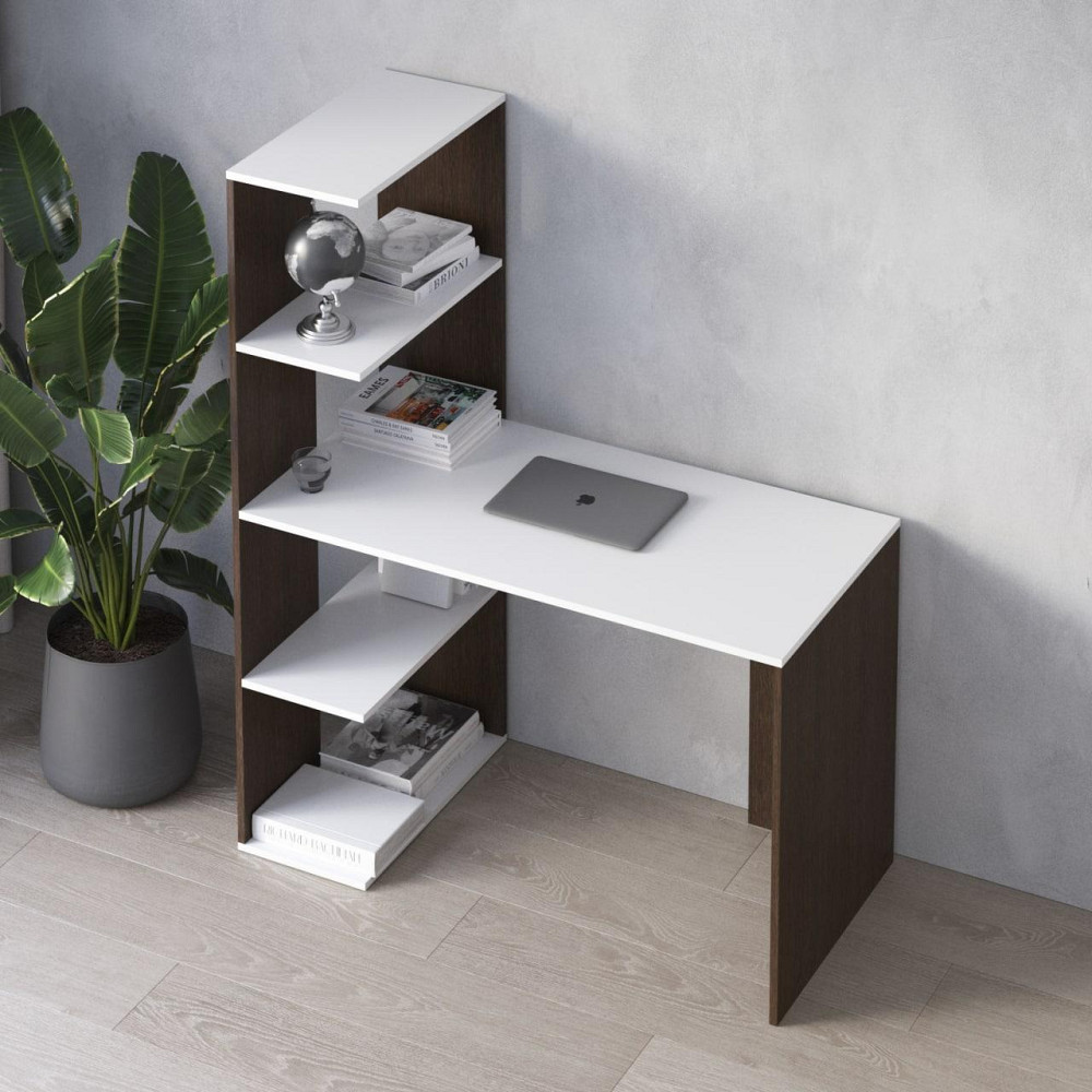 Комп’ютерний стіл VAYS M-16, письмовий з боковим стелажем зліва, ЛДСП, 120×60×148 см - для дому, навчання, офісу Львів - фото 6