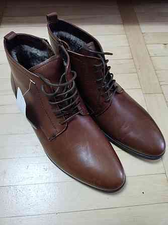Мужские ботинки кожаные 39 коричневый Киев