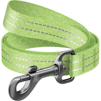 Повідок для собак WAUDOG Re-cotton світловідбивний S Ш 15 мм Д 300 см салатовий (03085) Вінниця - фото 1