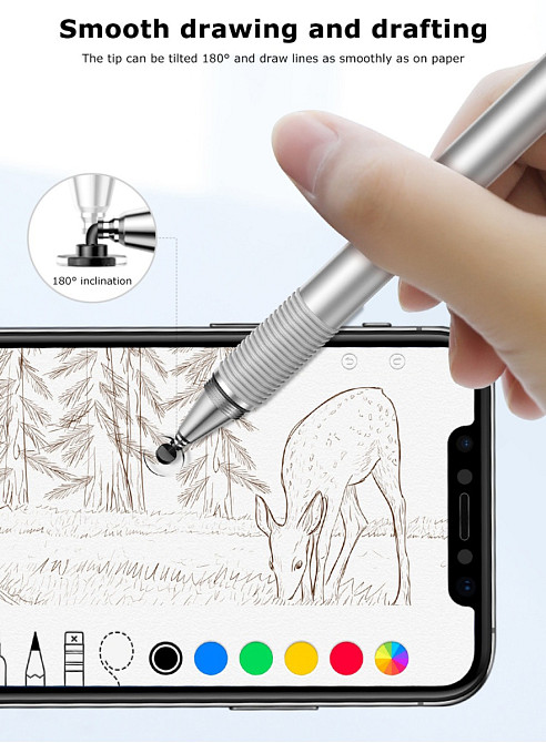 Стілус Baseus Golden Cudgel Capacitive Stylus Pen ACPCL-0S (Сріблястий) Миколаїв - фото 6